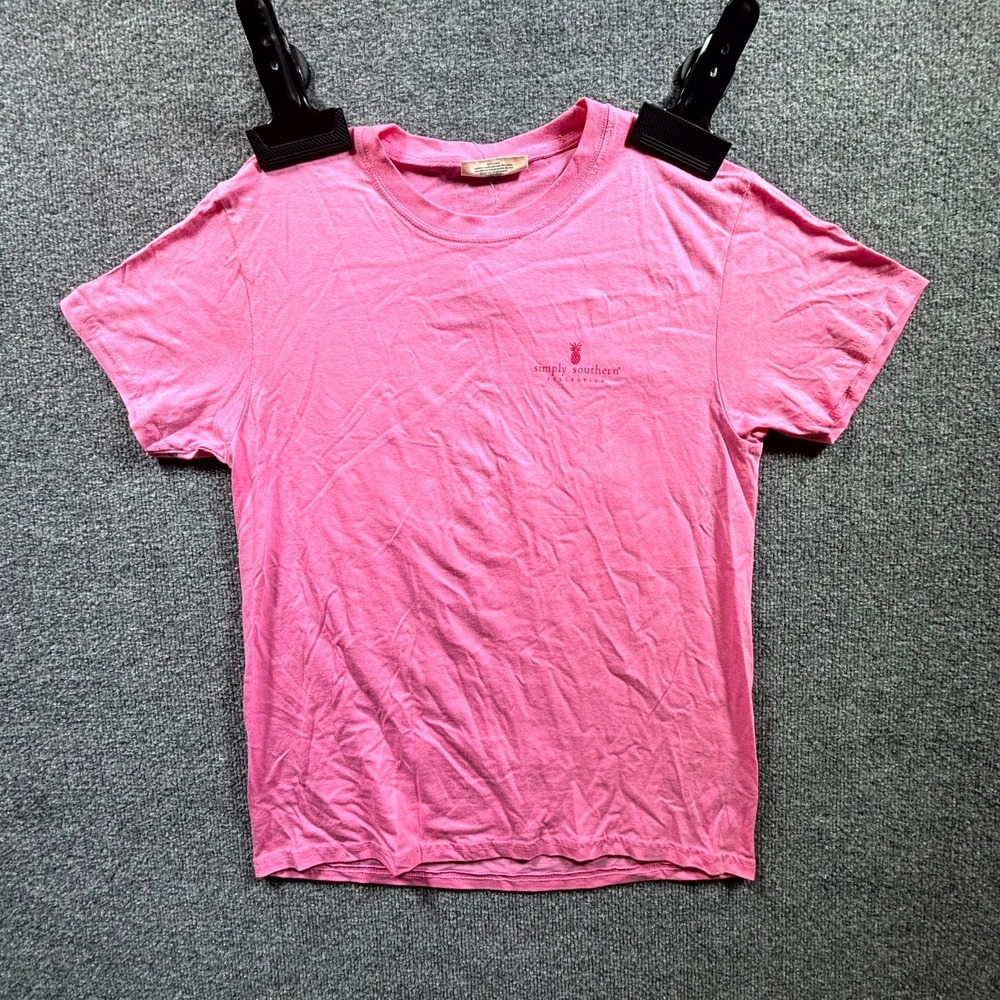 Simply Southern T-Shirt Womens S Pink Just Dill With It Graphic Short Sleeve NWT